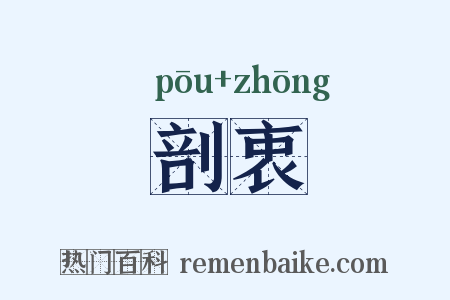 剖衷是什么意思的图片